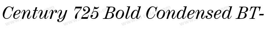Century 725 Bold Condensed BT字体转换